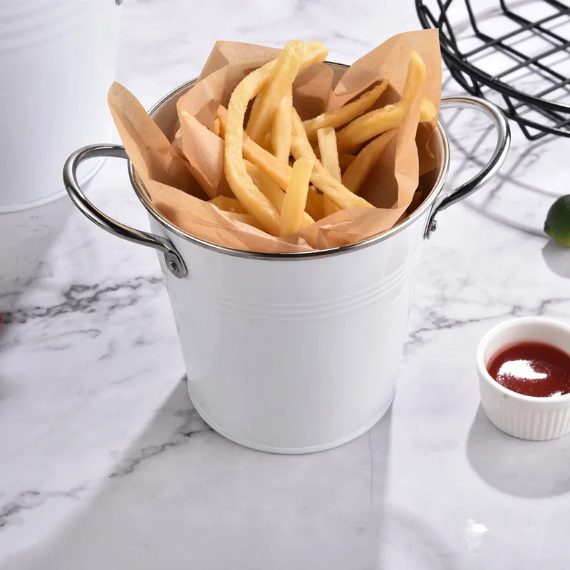 Mini French Fries Barrels Snack Bucket Chicken Wing Fries Fried Chicken Bucket Bar Restaurant Ice Bucket Fried Food Container