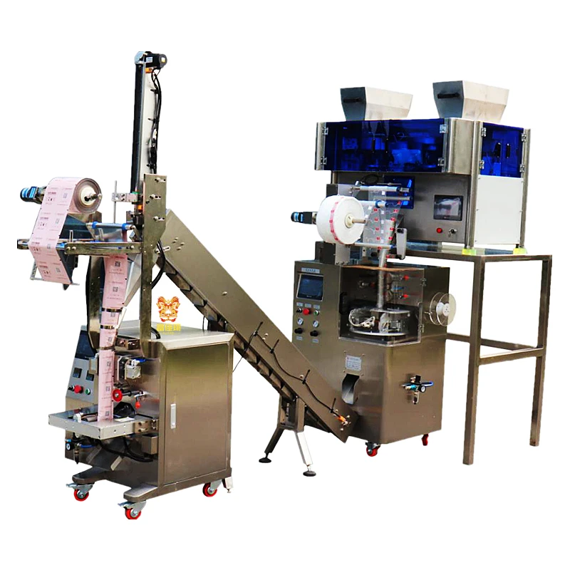 NEW Automatic Triangular inner and outer pockets Tea Bag Packing Machine  Small Tea Bag Packaging Machine