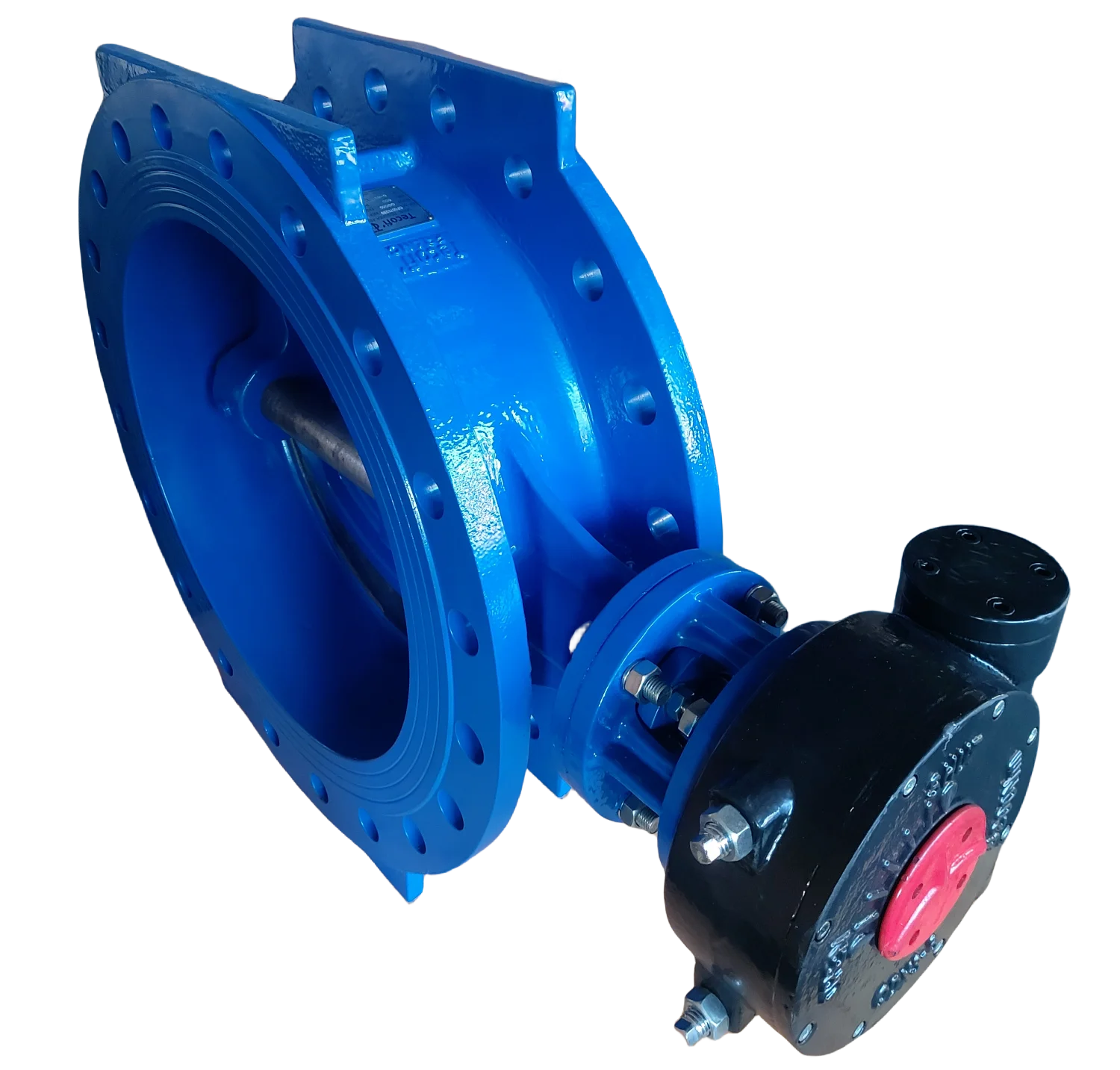 DN400 flange double eccentric Butterfly Valve ductile iron body EPDM seat with gearbox for water face to face EN558 Series 13 14