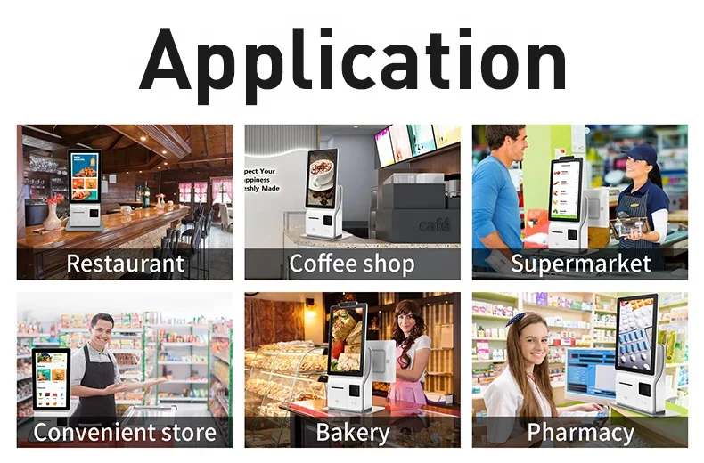 Customized Android Self Checkout Machine Kfc Mcdonalds Credit Card Payment Kiosk Self Ordering Kiosk