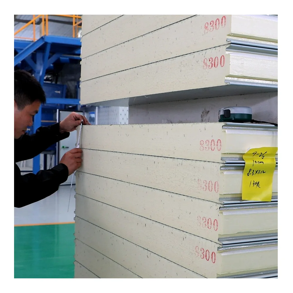 Sandwich Panel Fireproof Cold Room Polyurethane Foam Pu exterior Wall Sandwich panel