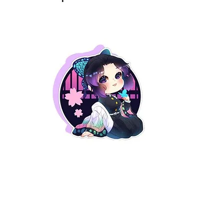 Anime Demon slayer Shinobu Butterfly Tanjiro Nezuko Acrylic Brooches Badge Cartoon Brooches Jewelry Resin Epoxy