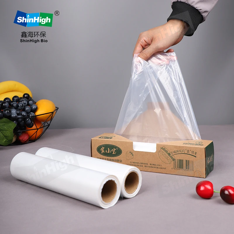 Wholesale PLA Corn Starch plastic biodegradable compostable food preservation bag