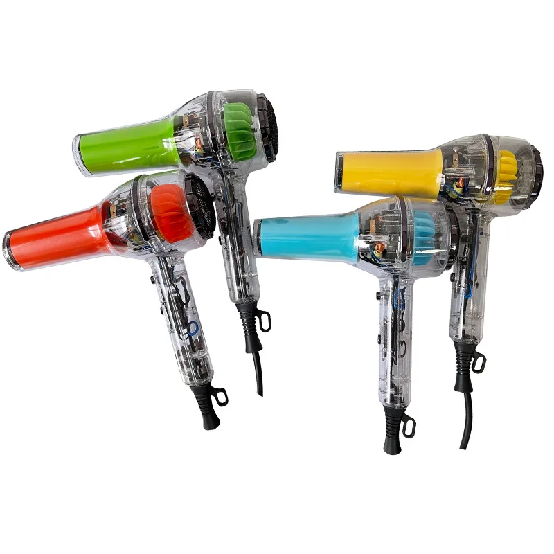 Professional Creative Green Transparent Hair Dryer 2000W Negative Ion Blow Dryer Hair Care Salon Barber