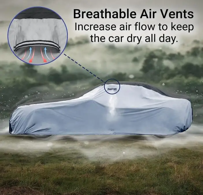 HOTO Car Cover For SUV Sedan Automobiles Waterproof Dustproof Windproof UV Cover Universal Car Protective Cover