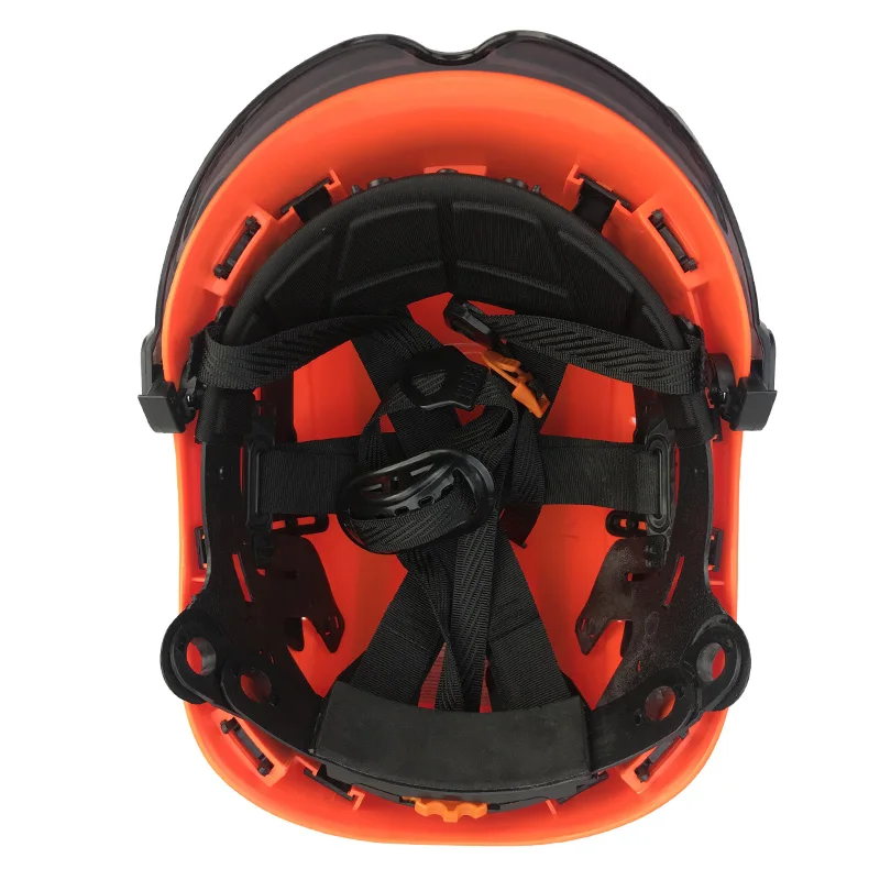 ANT5PPE ANSI Z89.1 6-point Ratchet Suspension System ABS Orange Construction Safety Helmet without Visors