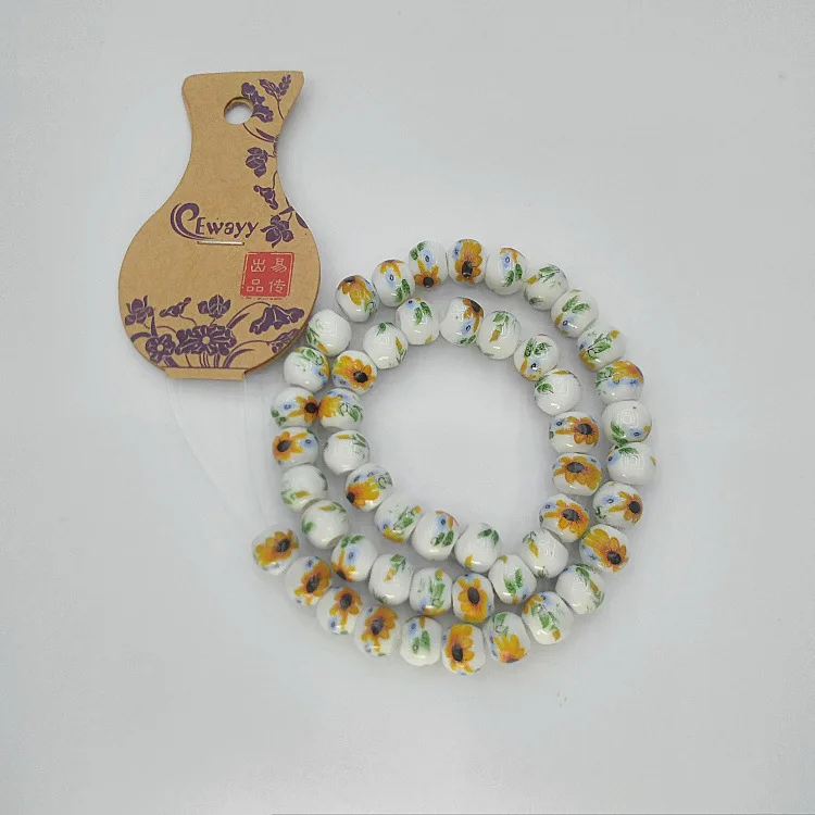 
Ceramic round beads 8mm applique diy jewelry necklace accessories wholesale handmade loose beads woven accessories beaded 