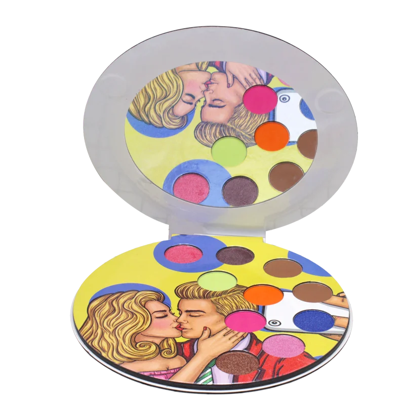  Diy high pigmented custom 10 цветов круглая форма тени для век Палитра с