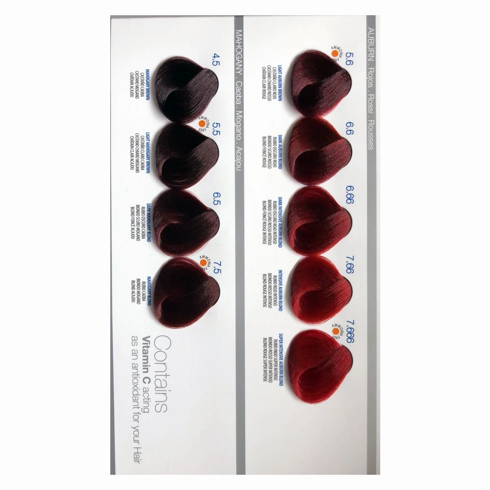 2018 Hot Selling Salon Hair Dye Hair Color Chart