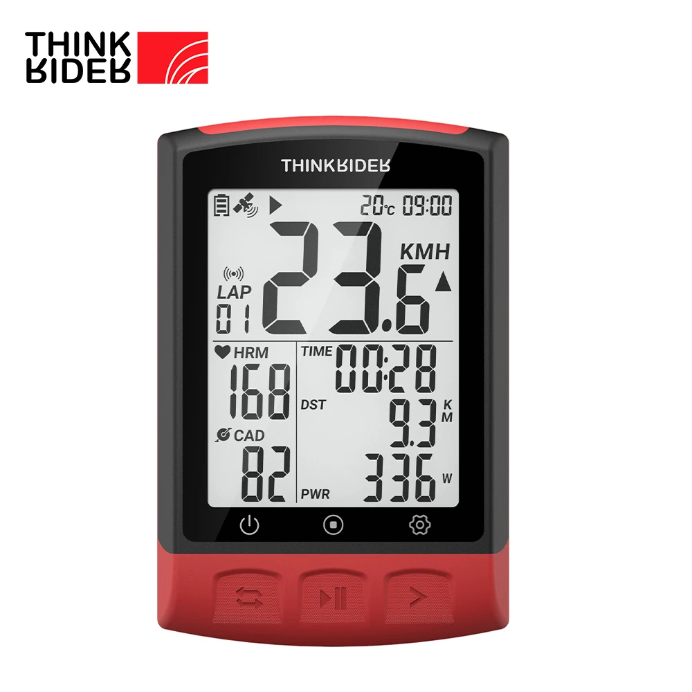 ThinkRider Wireless bike computer GPS bicycle computer speedometer cycling speed computer