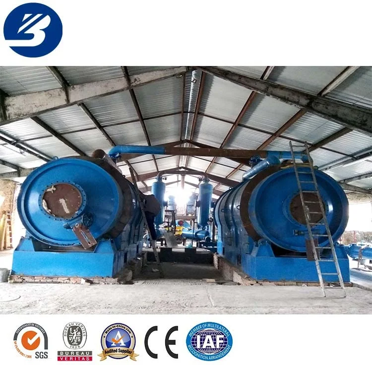 Beston Group 30t/H fully continuous pyrolysis machine used tyre to oil machine with installation