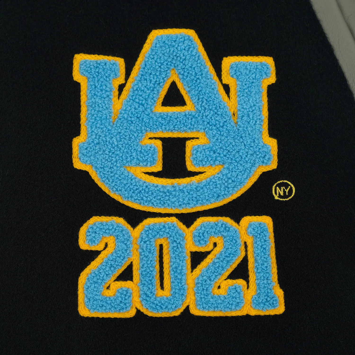 OEM оптовая продажа индивидуальные шенилловые нашивки NY шерстяное тело с контрастными кожаными рукавами мужская куртка Varsity