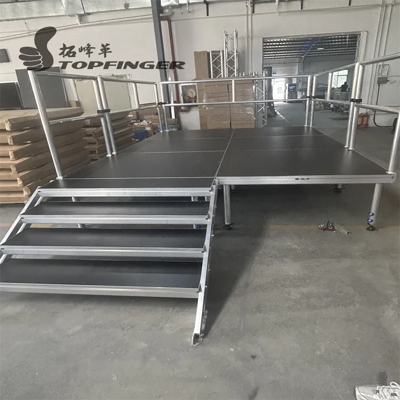 Topfinger Hot sell Carpeted Portable Stage easy setup aluminum stage