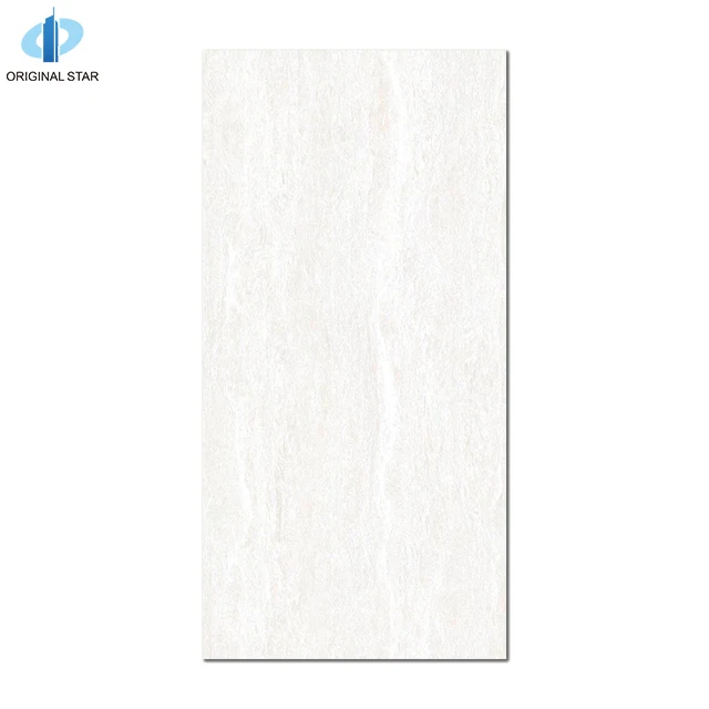 60X120 Polished Porcelain White Travertine Floor Tiles Supermarket Wall Tiles 600X1200 Tiles For Floor