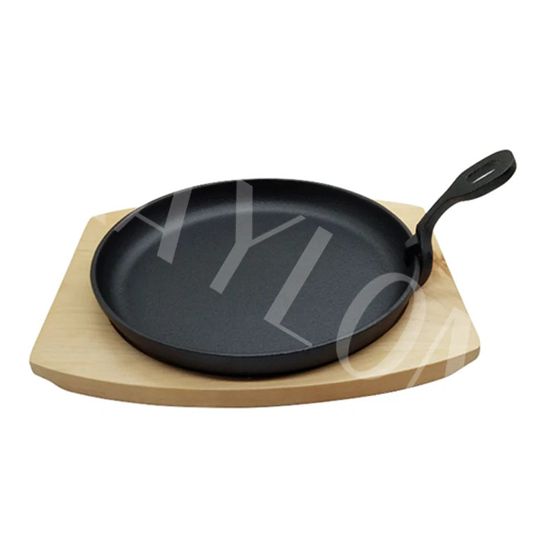 Non Stick Cast Iron Cookware Cast Iron Frying Pan Sizzling Plate with Handle