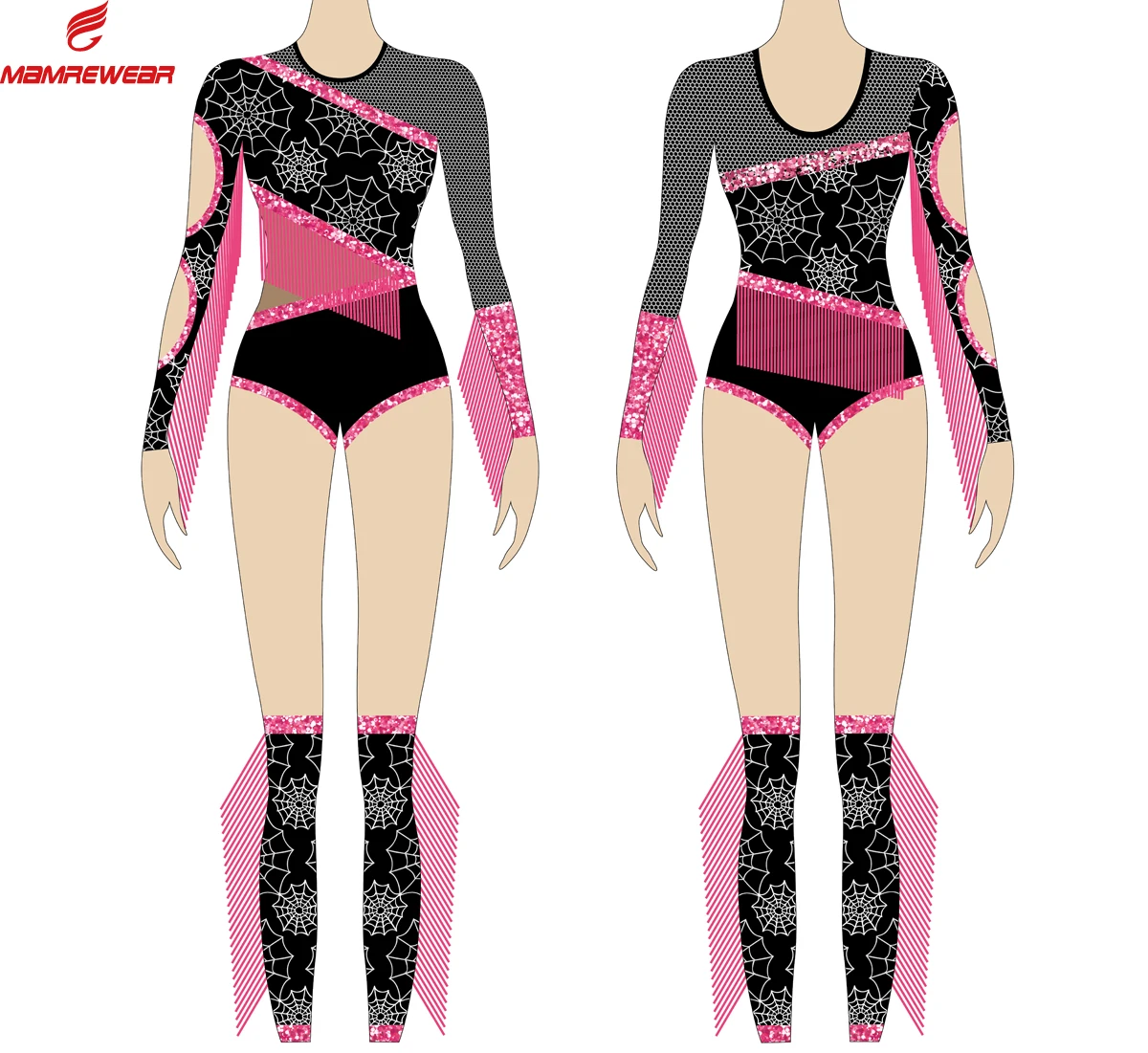 Majorette Cheerleading Jersey Majorette Dance Costumes Girls Uniformes Custom Fringe Majorette uniforms