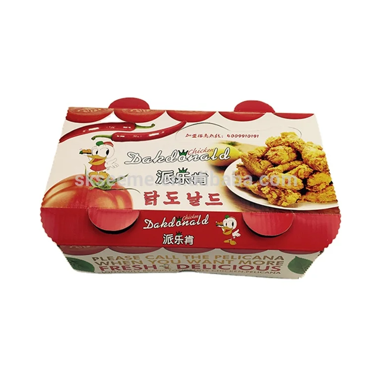 Custom take-away fried chicken nuggets packaging box food packaging box