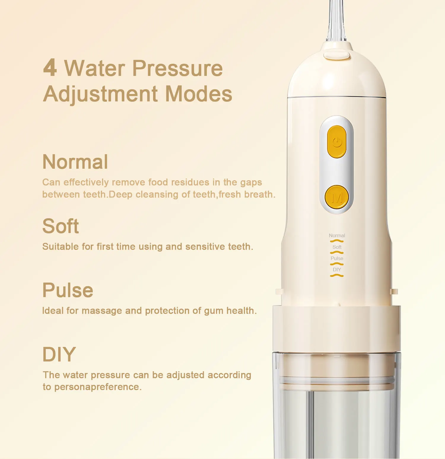 Wholesale Custom Water Flosser Oral Irrigator Portable IPX7 Waterproof  Teeth Cleaner Oral Irrigator Water Dental Jet