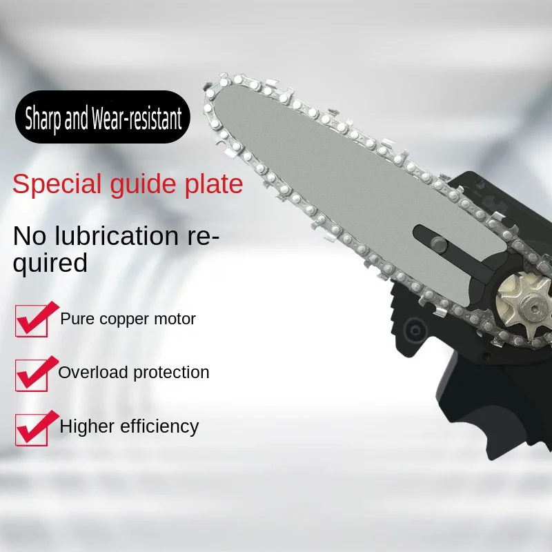 4 Inch Mini Portable Lithium Battery Chain Saw Multifunctional Electric Chain Saw To Cut Tree Household Branch Pruning Chain Saw