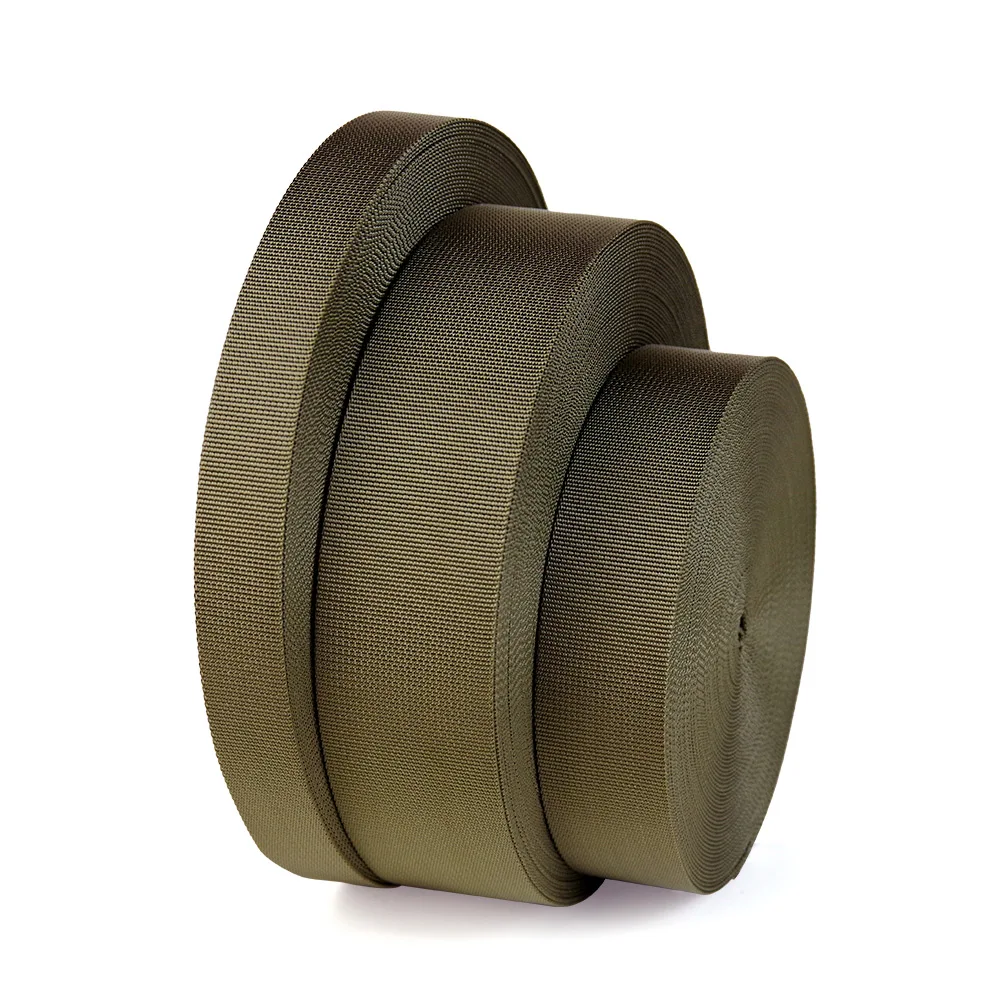 High Strength MOLLE Strap Nylon PA 66 Ranger Green Webbing  For Backpack Vest Tactical Webbing