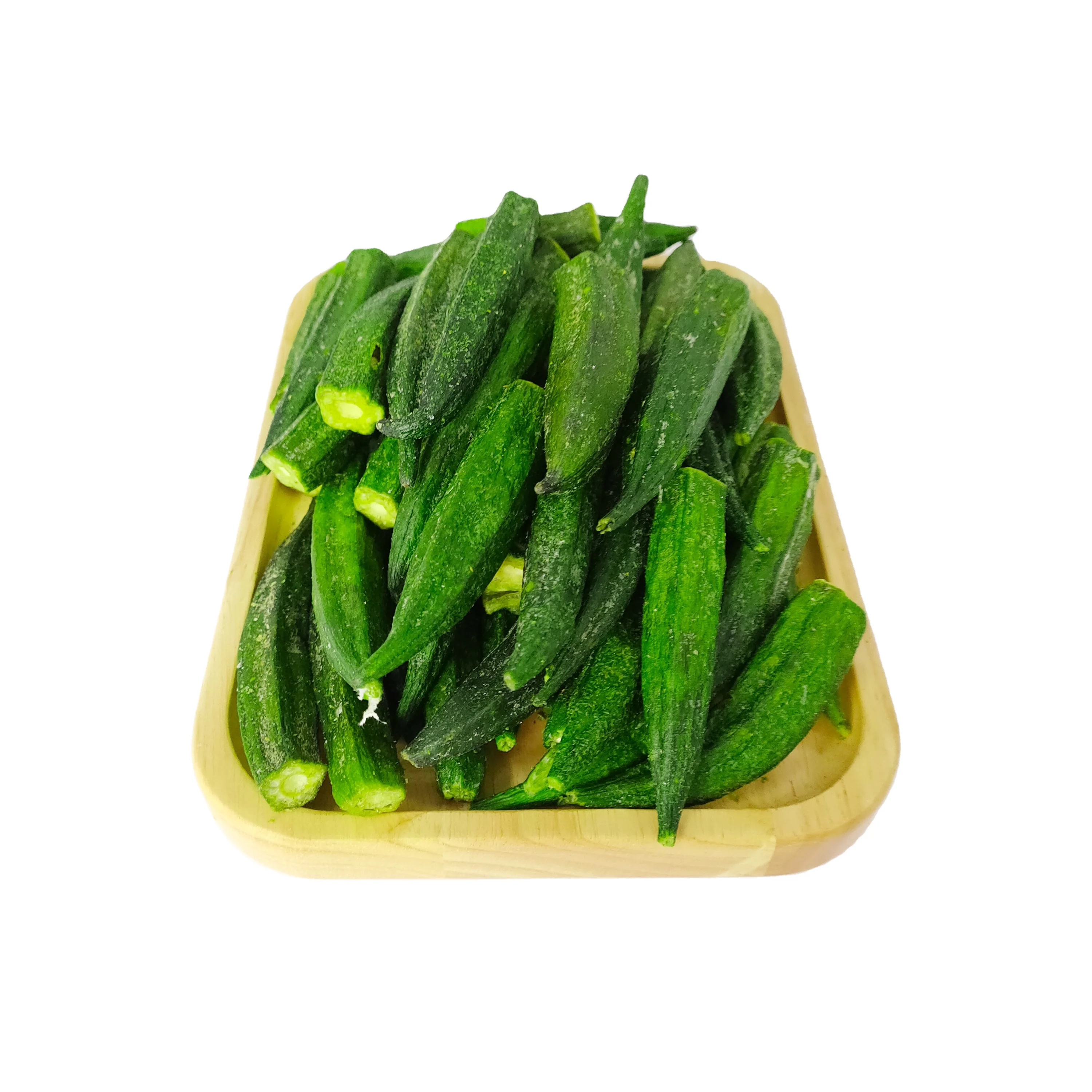 Okra четкие vf вакуумные Жареные Чипсы закуски с фруктами и овощами 100% природа OEM