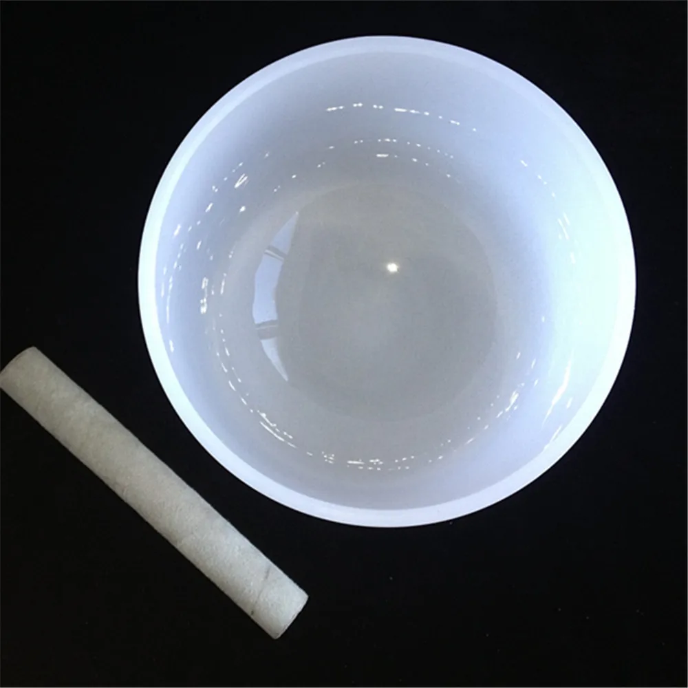 Chakra Frosted White Quartz Crystal Singing Bowl Sound Healing And Medit Singing Bowl Set