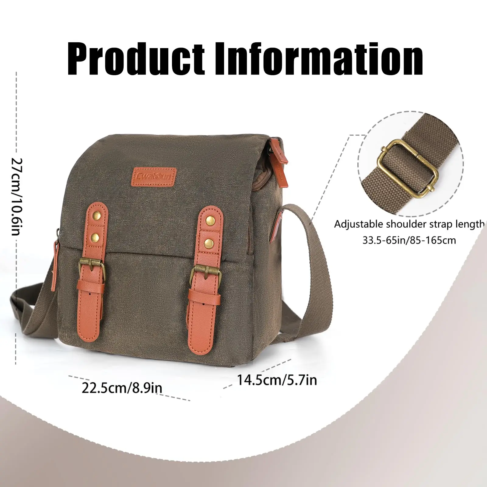 Custom Canvas Travel Little Vintage Camera Gear Bag Shoulder Small Waterproof Dslr Crossbody Camera & Video Bags for Photography