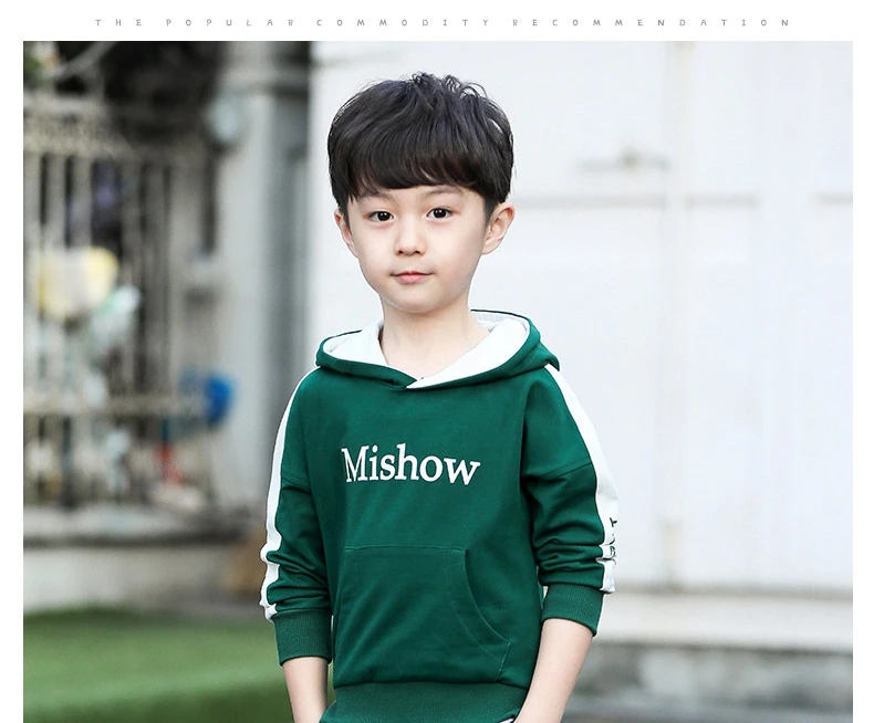 Kids Boys Girls 2Pcs Hooded Tracksuit Top + Sweatpants Outfits Set(5-13T)