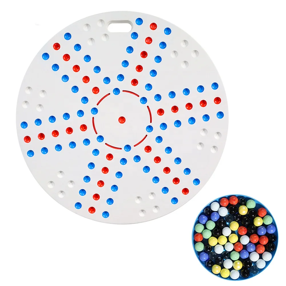 GIBBON  Educational Game board Kids Double Sided Aggravation Board Game Set With Marbles