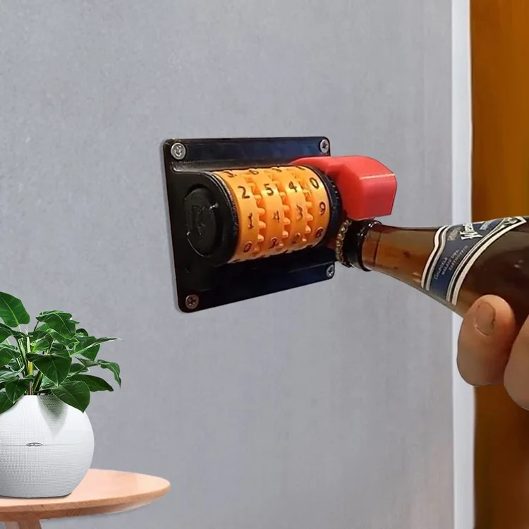 Merry Carnival Pub Style Wall Mounted Bottle Opener Counter for Home Decor