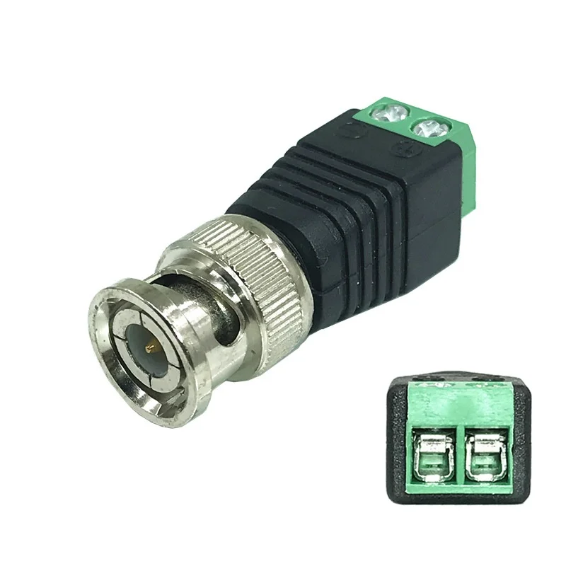 CCTV Accessories Wholesale BNC Plug To 2Pin Screw Terminal BNC Male connector