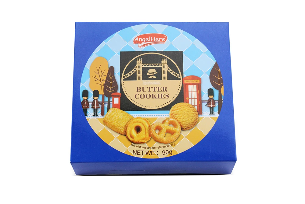 2023 Angelhere 100g Danish style Butter Cookies with paper box cooki manufacturer