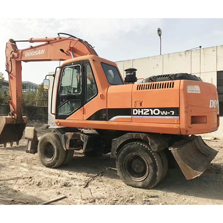 Used Doosan Wheel Excavator DH210W second hand DAEWOO original Korea 210  For Sale Doosan 210 for sale
