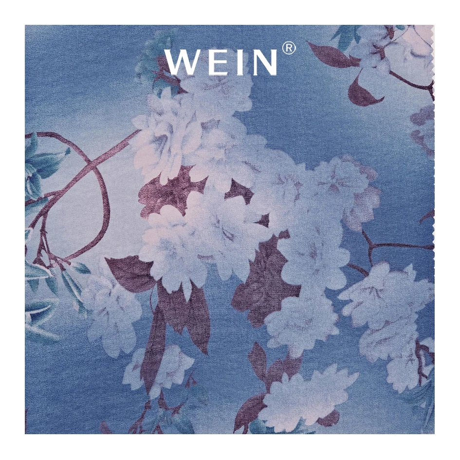 WI-A08 fabrics wholesale tejidos textiles 75D pearl printed fabric pure chiffon dress material for clothing