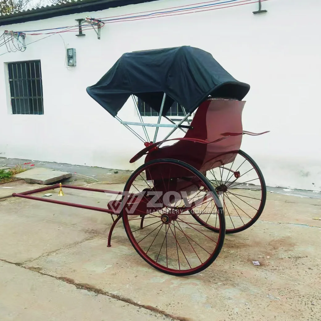 Wholesale Sightseeing Hand-pulled Station Wagon 2 wheel Rickshaws Mini Pony Carriage for Sale