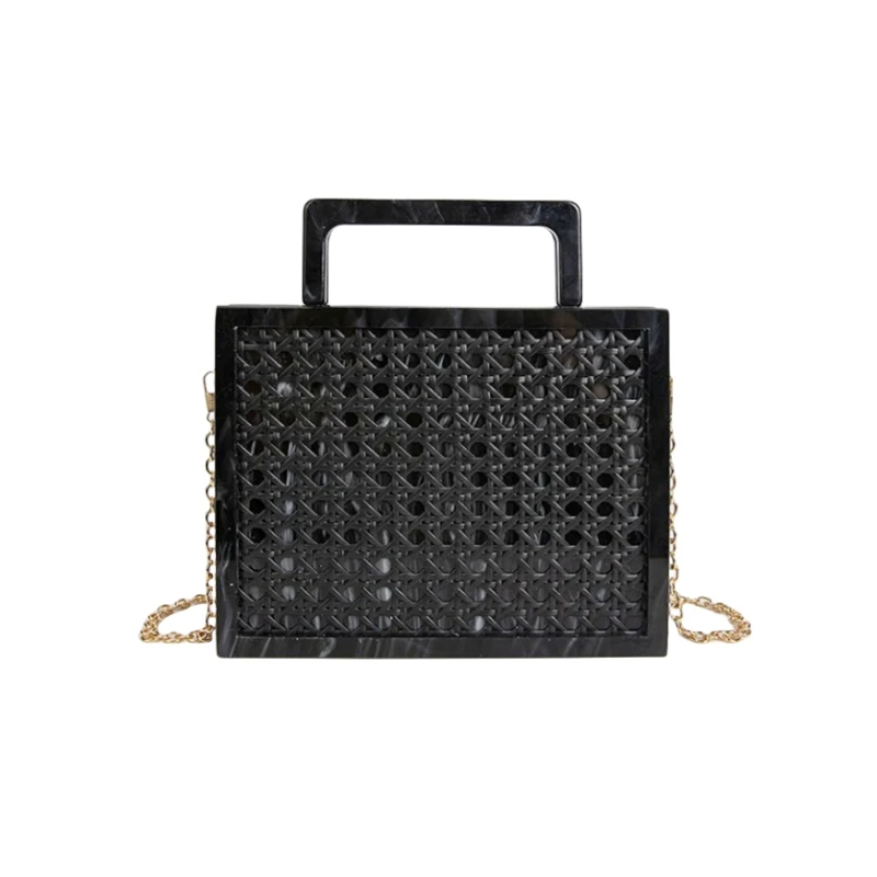 Rattan cane handbags designer bags wallet purse handbags luxury acrylic clutch bag evening bags for women