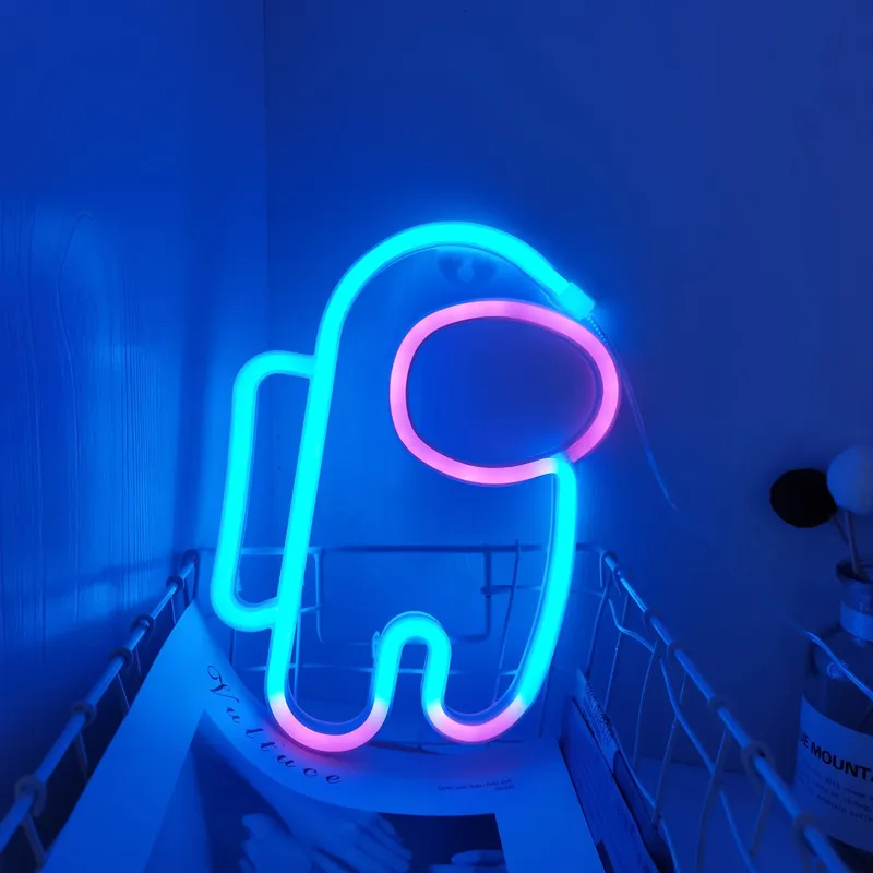 led astronaut figura anime rgb neon strip lights event decoration supplies decoration items for event custom neon light