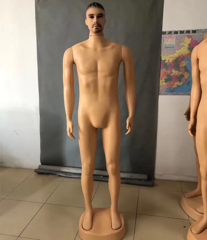 Plastic full man mannequin plus size muscle male manikin