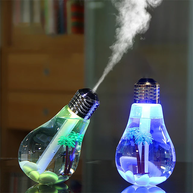 Creative 400ml Colorful Essential Oil Aromatherapy Diffuser Bulb Air Humidifier Night Light Home Mute Mini Usb Air Purifier