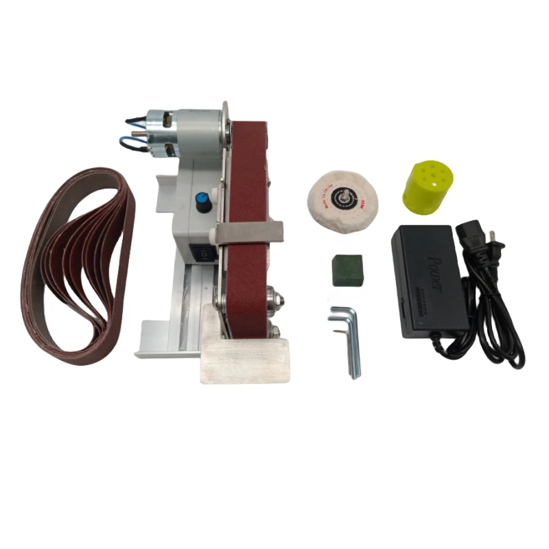 Electric Belt Sander Polishing-Grinding Sharpener Adjustable DIY Power Sanding Machine Cutter Edges Mini Bench Belt Grinder