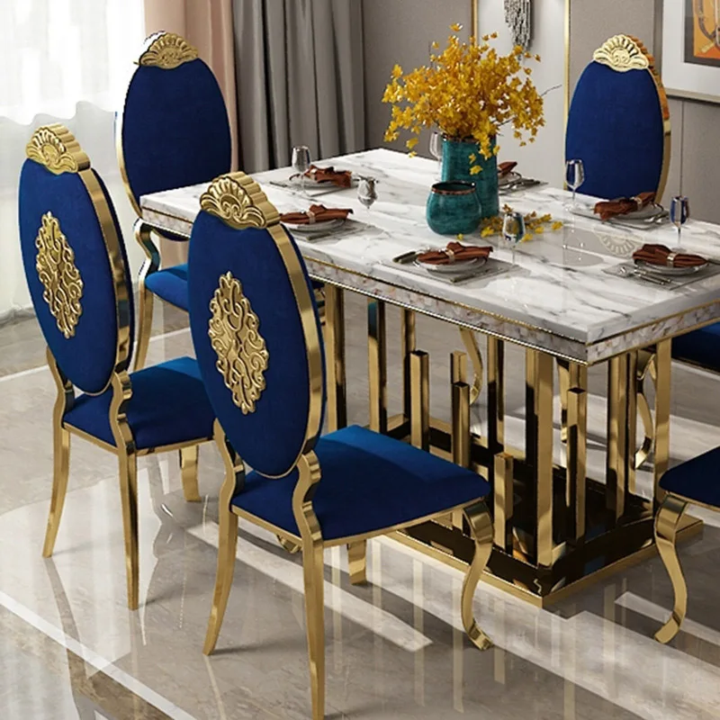 OEM Elegant Stainless Steel Dining Chair Wedding Gold Dining Chairs For Wedding Furniture Events Decoration