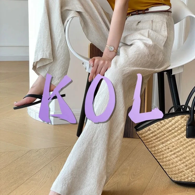 High Waist Wide Leg Long Palazzo Korean New Style Straight Cut Loose  Washed Linen Pants for Women