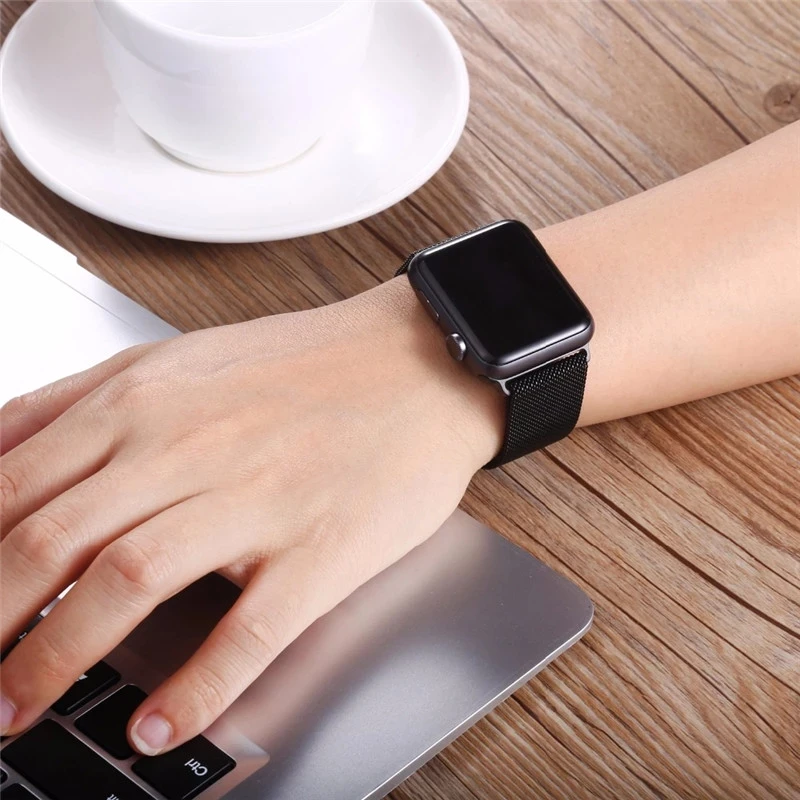  Ярких цветов ремень петля ремешок для Apple watch на возраст 2 3 4 5 6 серия Миланской магнитного полосы 38 мм 40 44 из нержавеющей стали ремешки