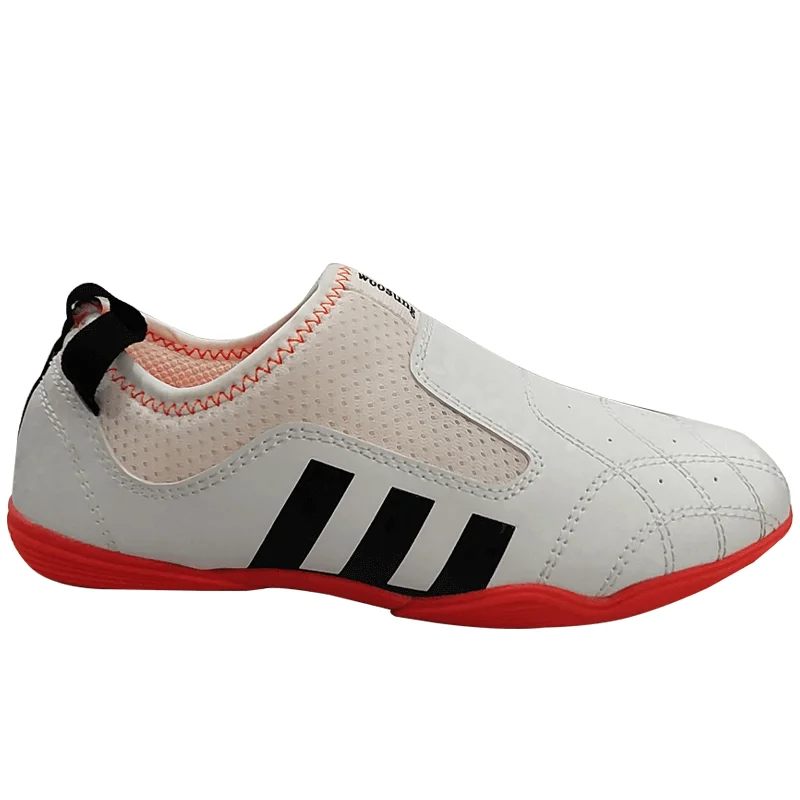 Woosung wholesale white durable pu men karate equipment shoes karate sparring shoes taekwondo shoes for sale