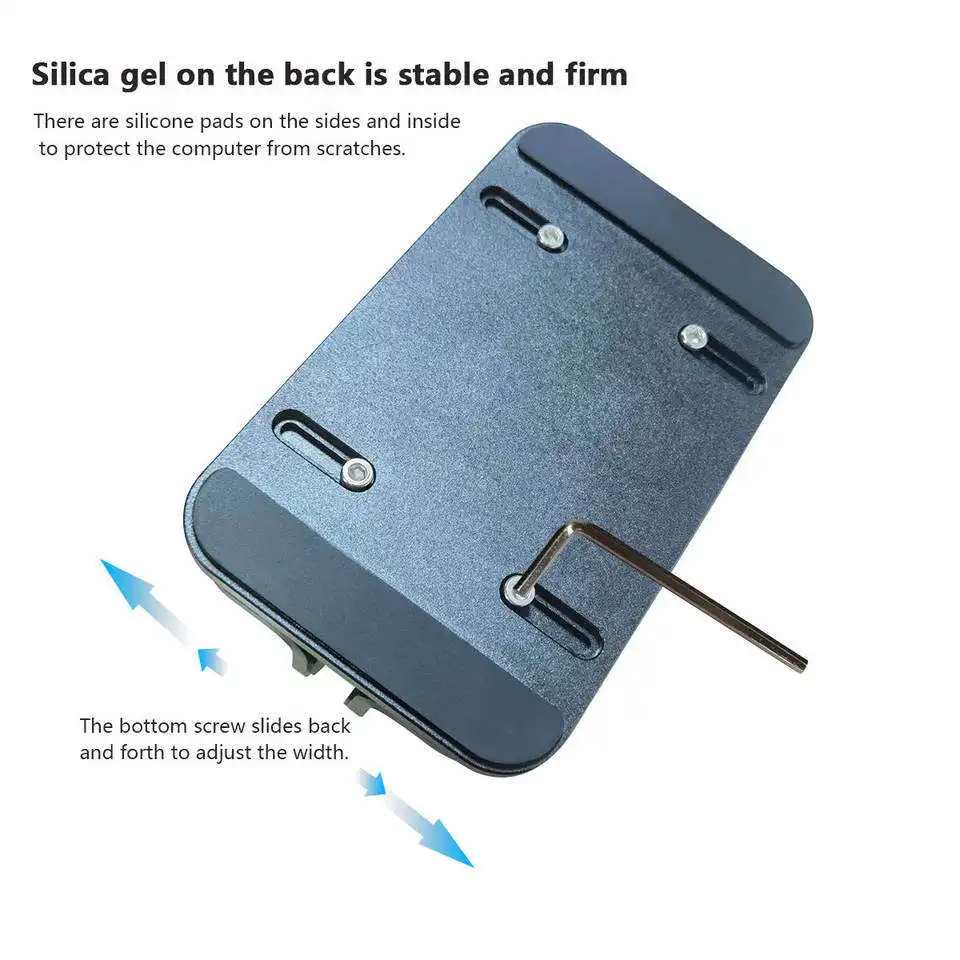 2024 New Design Adjustable Width Aluminum Alloy Dual Vertical Laptop Stand Metal Vertical Laptop Holder