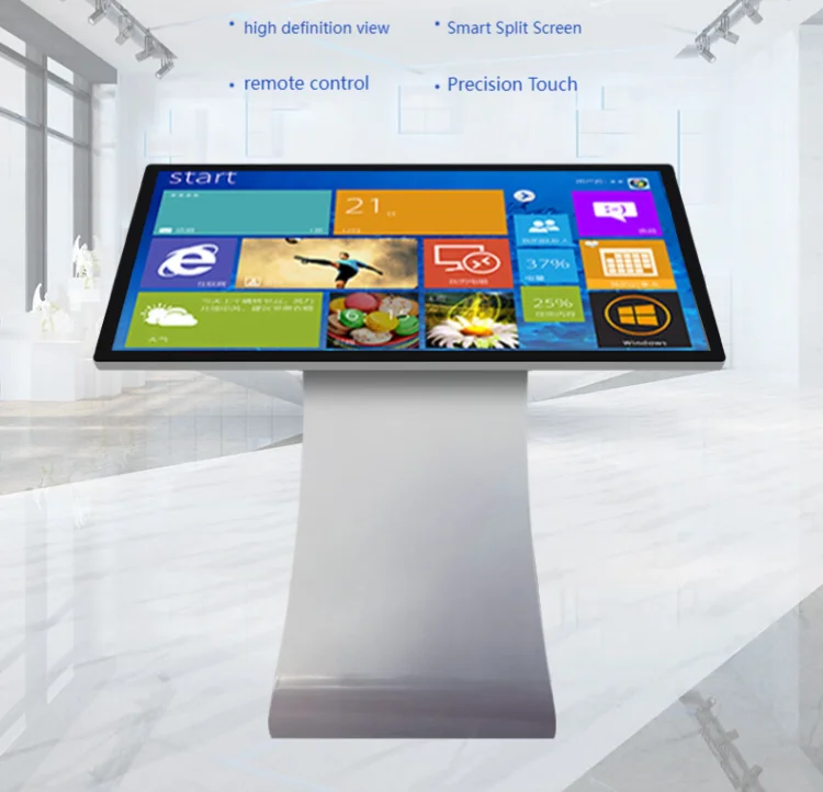 32 43 55 Inch Floor Standing Interactive Lcd Panel Digital Information Display All In One Pc Touch Screen Kiosk