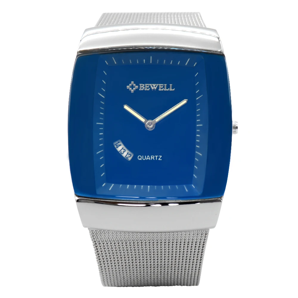 Business Men and woman watches 3ATM Water resistant stainless steel with steel mesh strap stainless steel quartz watch