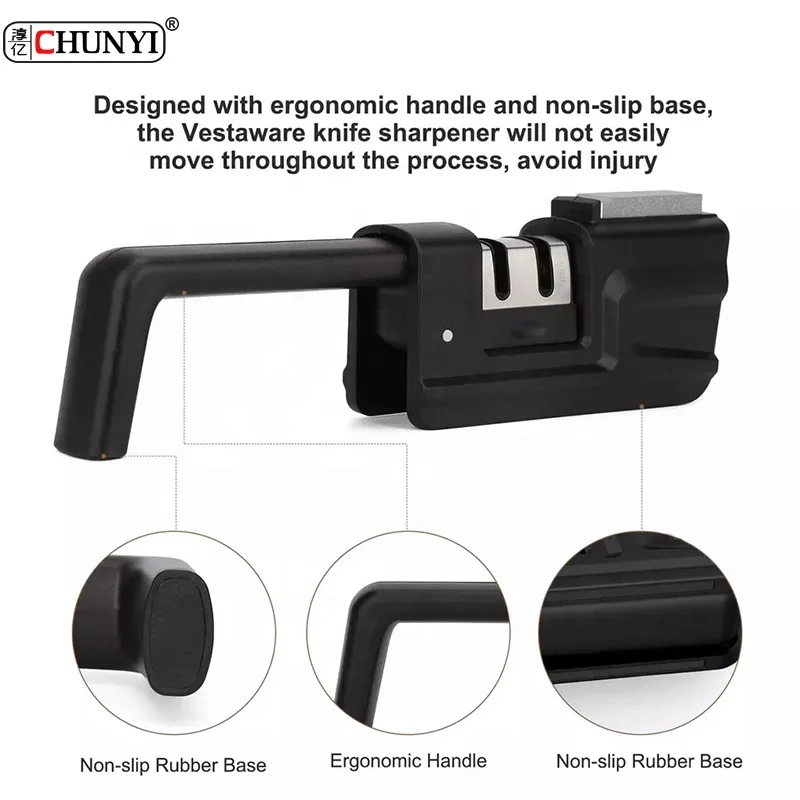top seller product kitchen accessories gadgets knife sharpening tool kitchen 4 in 1 kitchen knife sharpener for Handle foldable