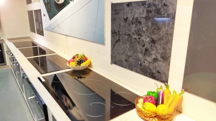 Built-in Kitchen Appliances 2 Burner Glass Panel Induction Electric Cooktop With CE