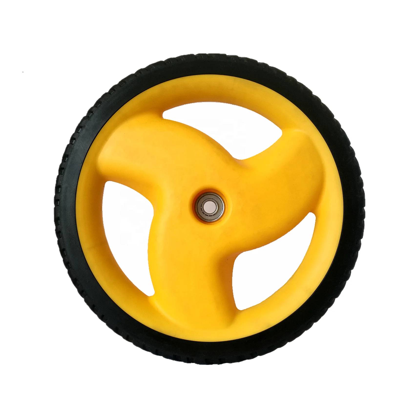 Semi-pneumatic rubber wheel 12 inch lawn mower drive wheel for lawn mover, lawnmover, lawn spearder, sweeper